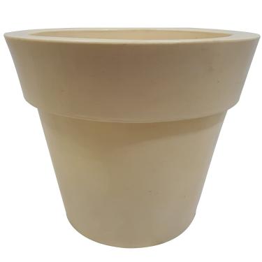 Imagem de Vaso de Planta Redondo Polietileno Decorativo Jardim 26x29 CORES: Bege