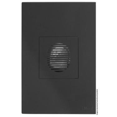 Imagem de Kit Campainha Cigarra Som 4X2 Brs12332-3Gf - Blux Recta Grafite Satin 