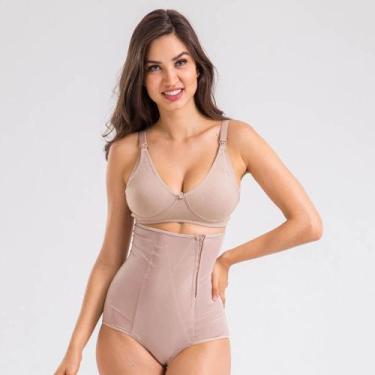 Imagem de Cinta Pós Parto Abdominal Esbelt 3140 com Zíper Lateral, Chocolate, G