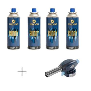 Imagem de Maçarico portátil Lotus c/ Kit Refil Gás Butano Buddy c/ 4un - LOTUS /