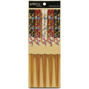Imagem de KIt 05 Pares Hashis Japonês Sushi Tsurus Bambu Yoi - Full Fit