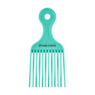 Imagem de Pente Garfo Cabelos Cacheados Dentes Arredondados Marco Boni, Verde
