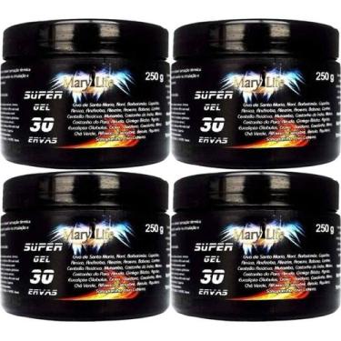 Imagem de Kit 4 Super Gel 30 Ervas 250g Super Potencia Para Conforto - Mary Life