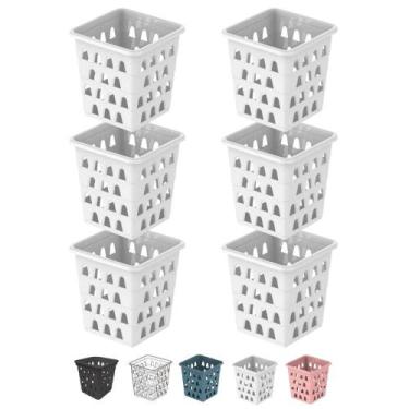 Imagem de Kit 6 Cesto Organizador Multiuso Decorativo Pequeno Quadrado 11x10,5 c