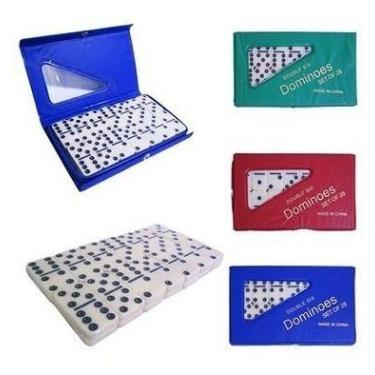 Imagem de Dominó Profissional Estojo Com 28 Peças De Osso - Caerus