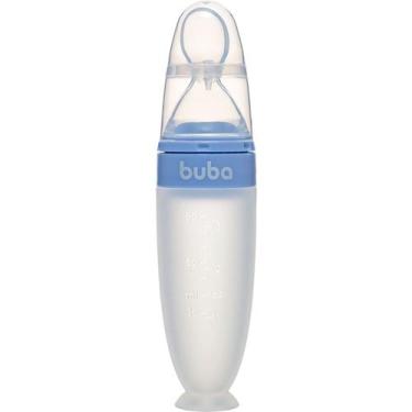 Imagem de Colher Dosadora para Papinha  de Bebê em Silicone Ventosa Prática Buba
