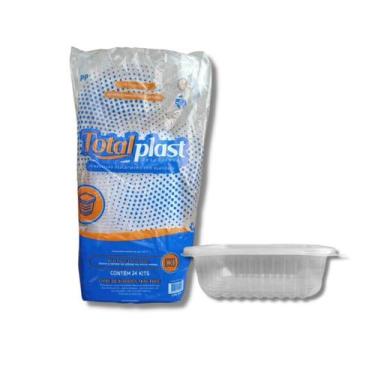 Imagem de Pote Retangular Freezer e Micro-ondas 500ml Totalplast c/24 un