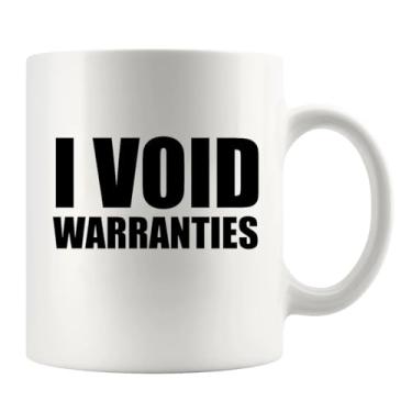 Imagem de I Void Warranties Mechanic Gifts Reparador Mecânico Mecânico Mecânico Pai Marido Namorado Irmão Caneca de Café Cerâmica 325 ml Branca