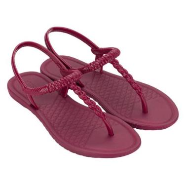 Imagem de Sandalia Rasteira Grendha Todo Dia Vermelha Feminina Confortavel, 38