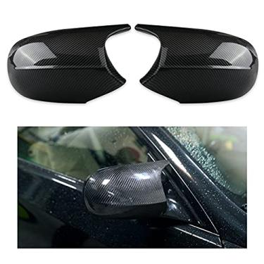 Imagem de JDMON Compatível com tampa de espelho retrovisor de porta BMW E90 E91 2008-2011 E92 E93 2010-2013 E87 2008-2011 E81 2010-2012 E82 E88 2010-2013 M3 Espelho lateral estilo asa Acabamento da tampa 2