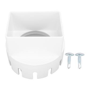 Imagem de Adaptador Quadrado da Calha da Chuva, Adaptador da Tubulação de Drenagem do Pvc 3x4 Polegada Com Conexão Sem Emenda, Drenagem Exterior da Parede (WHITE)