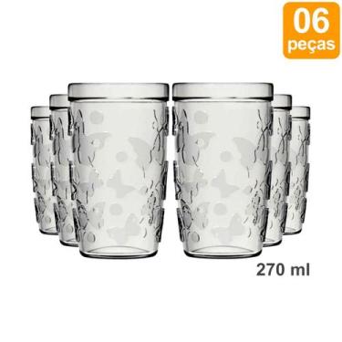Imagem de Kit 6 Copos Vidro Nadir SM Aurora 270 ml