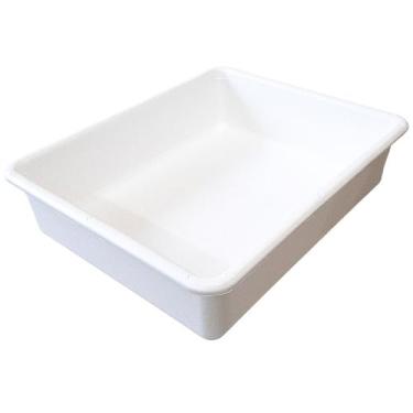 Imagem de Bandeja Plástico Reforçada - MBM Decor, Branca