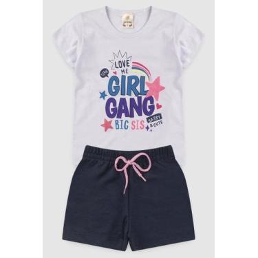 Imagem de Conjunto Infantil Menina Girl Gang - By K, Branco, 3