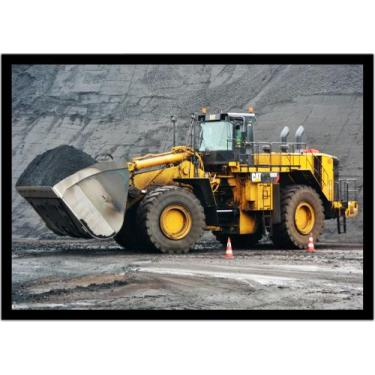 Imagem de Quadro Decorativo Engenharia Minas Mineração Trator Pá Carregadeira Es