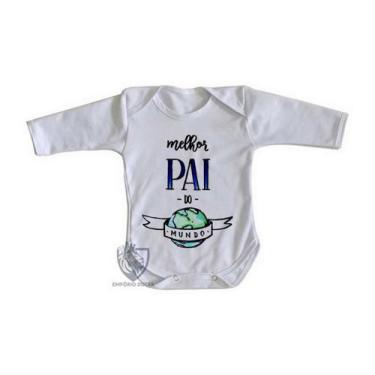 Imagem de body nenê criança roupa bebê manga longa Melhor pai do mundo - Empório