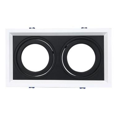 Imagem de Embutido Recuado II Branco Fundo Preto 2X AR111 - Newline - IN51352-BT