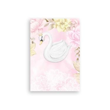 Imagem de Painel De Festa Vertical 1,50 x 2,20 - Cisne Floral Delicado 067 - Via