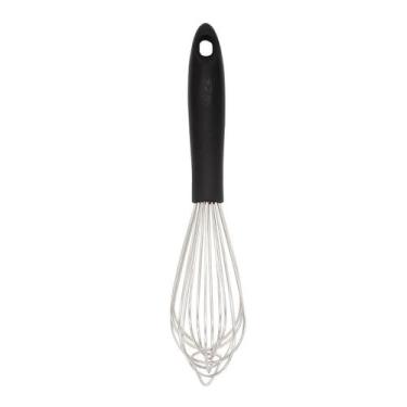 Imagem de Batedor Manual Profissional Weck - Aço Inox com Cabo Preto 35cm