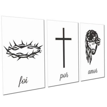 Imagem de Quadros Decorativos Foi Por Amor Sala Escritório Quarto Moderno Casal 