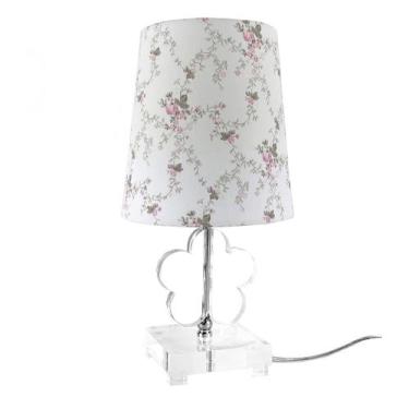 Imagem de Abajur Acrílico Florzinha Quarto Bebê Infantil Menina - Potinho de Mel