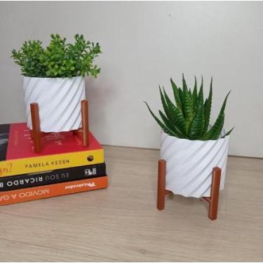 Imagem de Mini Vaso Com Suporte Estilo Cachepô para Plantas - Sttark