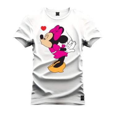 Imagem de Camiseta 100% Algodão Confortável Premium Estampada Minnie Beijinho - 