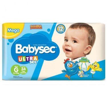 Imagem de Fralda Babysec Ultrasec G Pacote 34 Unidades - Galinha Pintadinha
