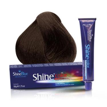 Imagem de Coloração 4.77 Castanho Médio Marrom Shine Blue 50g