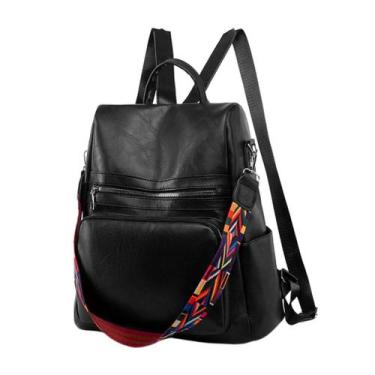 Imagem de Mochila De Costa Feminina Costas Ombro Resistente Premium - Alwy, Pret