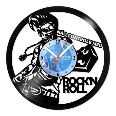 Imagem de Relógio De Parede Disco Vinil Música - Rock N Roll - VMU-042 - Moderna