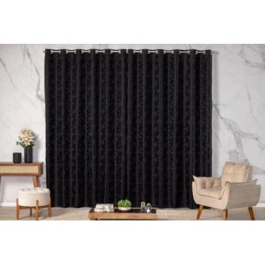 Imagem de Cortina Blackout 3,00m x 2,70m Estampada Floral Janela Corta Luz com I