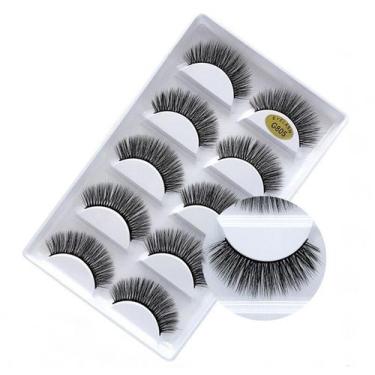 Imagem de Cílios Postiços 3d Volumosos Cartela Com 5 Pares - Expresso, Preto, G8