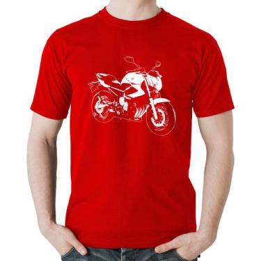 Imagem de Camiseta Algodão Moto XJ6 N Art - Foca na Moda, Vermelho, GG