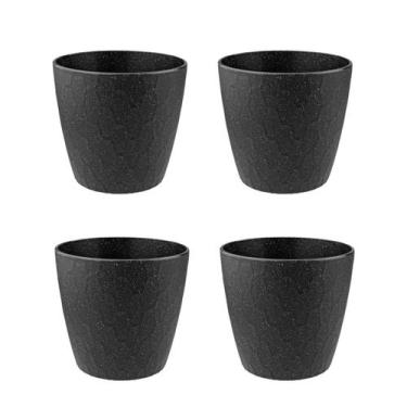 Imagem de 4 un Vaso plantas colmeia decorativo flores G Preto - EVO