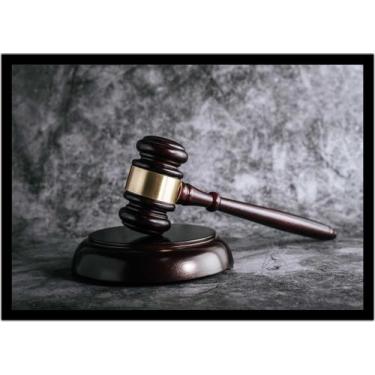 Imagem de Quadro Decorativo Escritórios De Advocacia Advogados Martelo Com Moldu