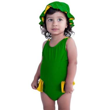 Imagem de Maiô De Bebês Com Babadinho e Chapéuzinho Dupla Face - HYPE MODAS, Mai