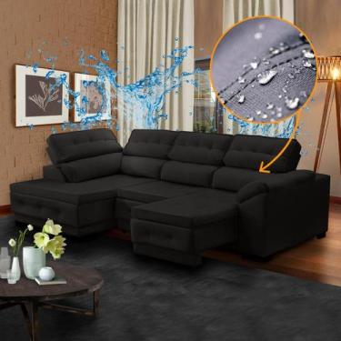 Imagem de Sofá para Sala Canto Chaise Impermeabilizado Retrátil Reclinável 250 C