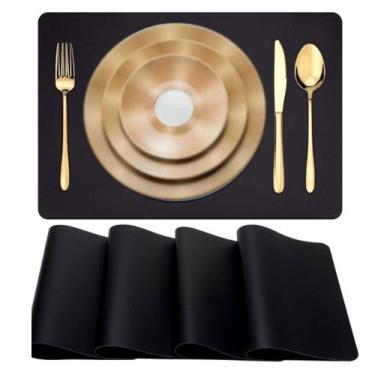 Imagem de 2 Jogo Americano COURO  Impermeável Limpa Facil para MESA - GENERTOY, 