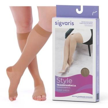 Imagem de Meia 3/4 Compressiva Panturrilha  Sigvaris Ever Sheer  20-30mmhg Ponte