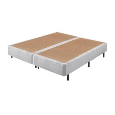Imagem de Sommier King Size Mescla Eco 193x203x40 - Cinza - Ecoflex, Cinza