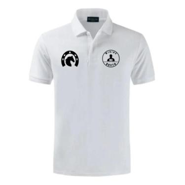 Imagem de Camiseta Mininu Bruto Gola Polo Ferradura Marca Country Branco, Branco