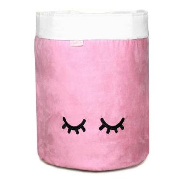 Imagem de Cesto Organizador Para Brinquedos  - Bebê & Enxoval, Cílios Rose/Cru