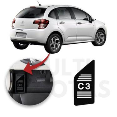 Imagem de Descanso de Pé CITROEN C3 2013 a 2021 Aço Escovado Preto - Sofisticar