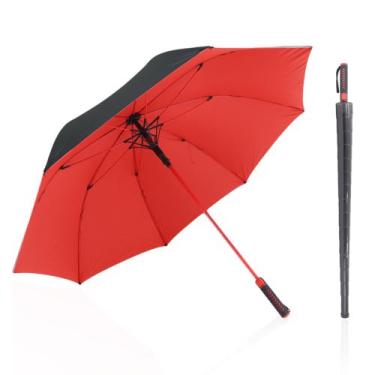 Imagem de Guarda Chuva Automático Preto Tecido Duplo Grande Reforçado 7008 - fp 