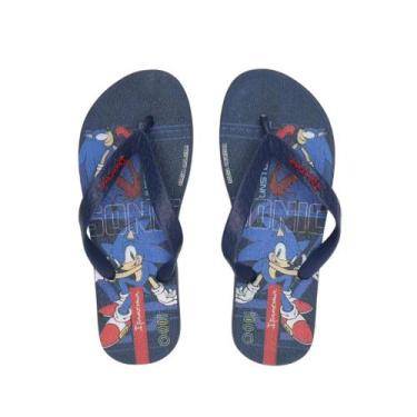 Imagem de Chinelo sonic race grendene infantil menino  27170, Azul, Vermelho, 25