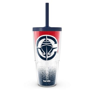Imagem de Tervis NBA Los Angeles Clippers - Copo de viagem com isolamento térmico de parede dupla Defend Made in USA mantém as bebidas frias e quentes, 680 g com tampa de palha, clássico