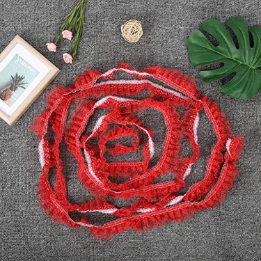 Imagem de Multi Cor Impressão Pontos Plissado Guarnição Malha Fita de Renda Diy Artesanato 5 Metros Lantejoulas Bordado Vermelho Rosa Azul Roxo Branco 5 Metros (#1)