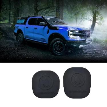 Imagem de ushilife Plugues de orifício de tubo de moldura de carro de silicone compatíveis com Ford Ranger 2023 2024 2025, tampa do poço da roda traseira, tampa dos furos da estrutura, capa de moldura para