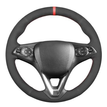 Imagem de MEWANT Capa de volante costurada para Opel Astra (K) 2015-2020/Corsa (E) 2014-2019/Crossland X 2017-2020/Grandland X 2017-2020/Insignia (CT) B 2017-2020 / Karl 2015-2020 / Zafira (C) 2 016-2019